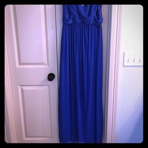 Long royal blue formal dress